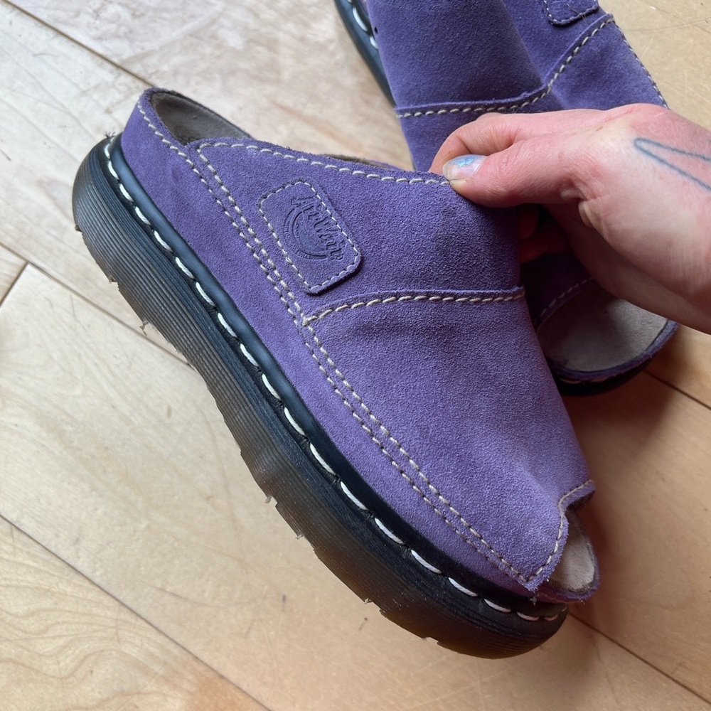 Dr. marten Lavender air wair bouncing soles slip on clogs